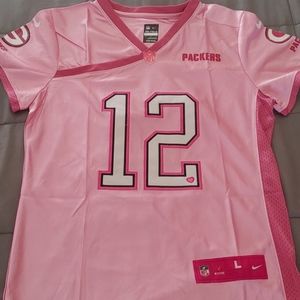 Aaron Rodgers pink jersey